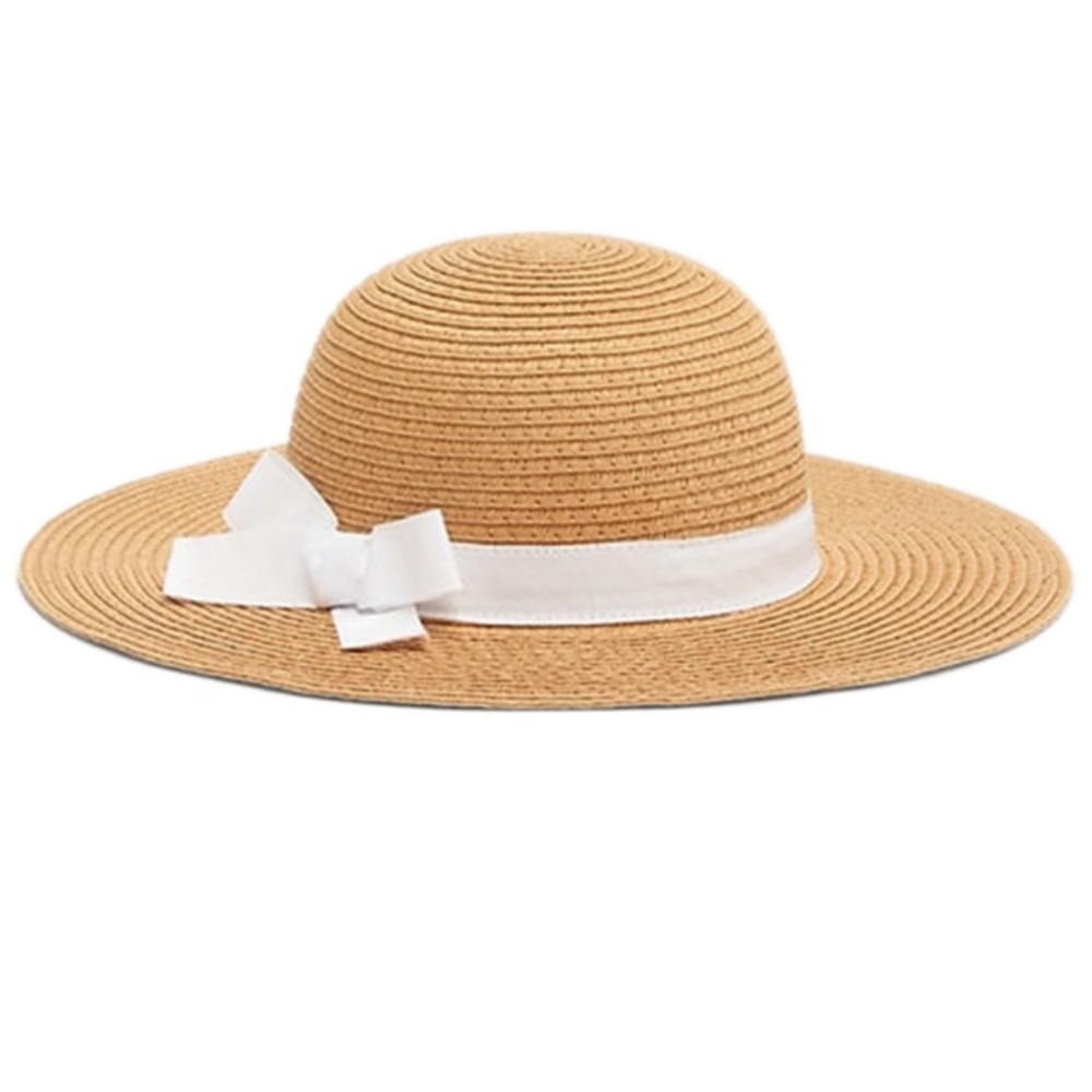 EUC Old Navy Straw Ribbon Bow-Tie Sun Hat for Baby 0-6mo Size